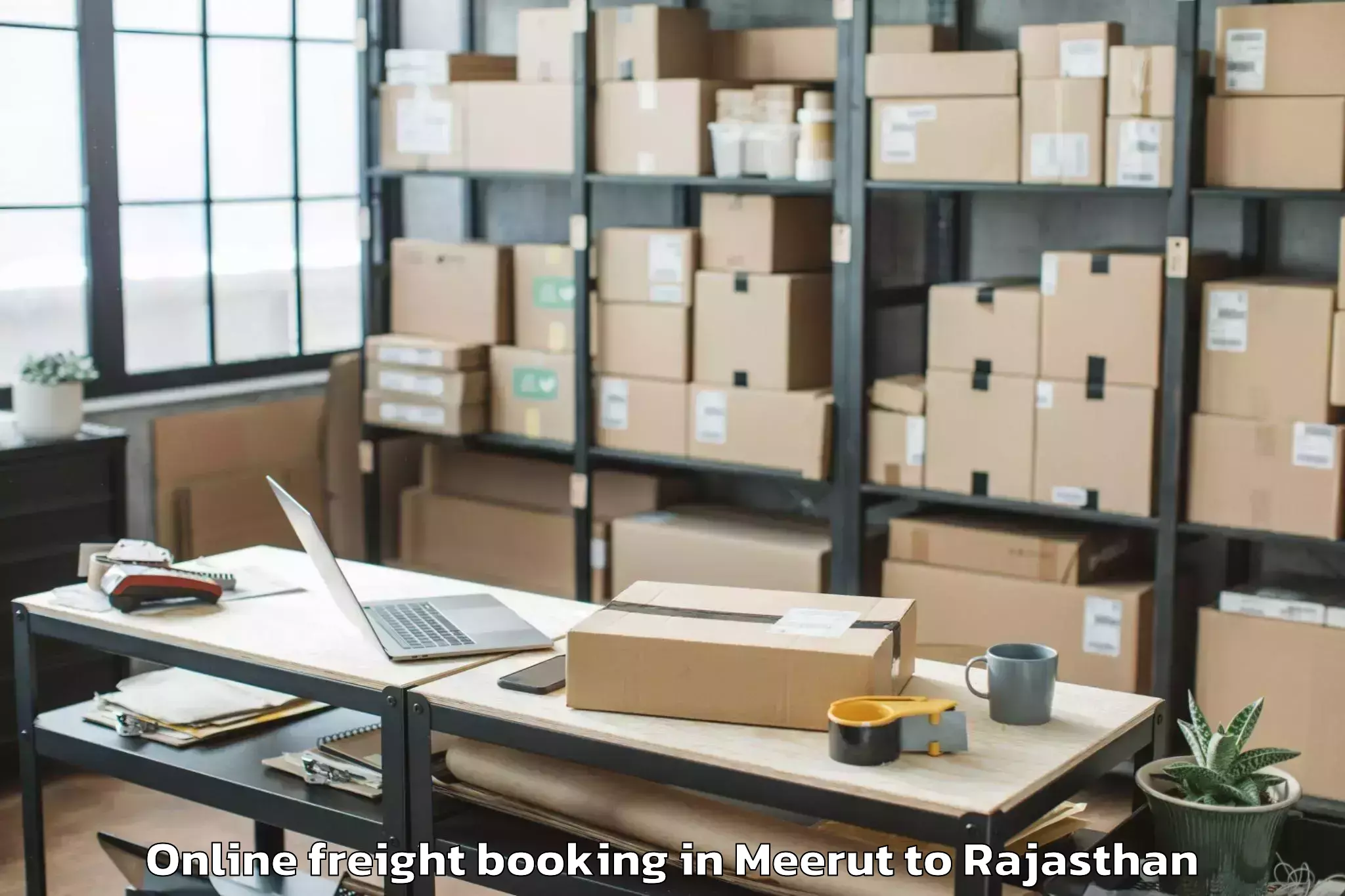 Book Meerut to Pachpadra Online Freight Booking Online